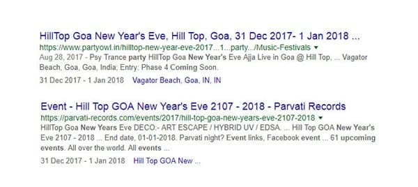 Eventos schema