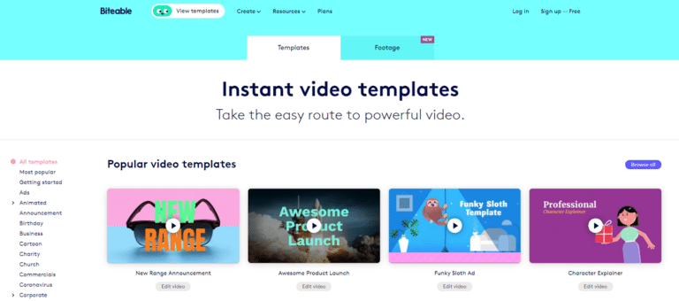 Plantilla de videos